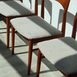 Set de 4 chaises danoises en teck par Henning Kjaernulfs