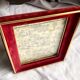 Photo frame in red velvet Bordeaux CREATION JEANCELLE - Vintage 50s