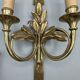Pair of gilt bronze wall sconces in hunting horn style, Louis XVI.