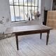Solid oak farmhouse table with integrated extensions 1950