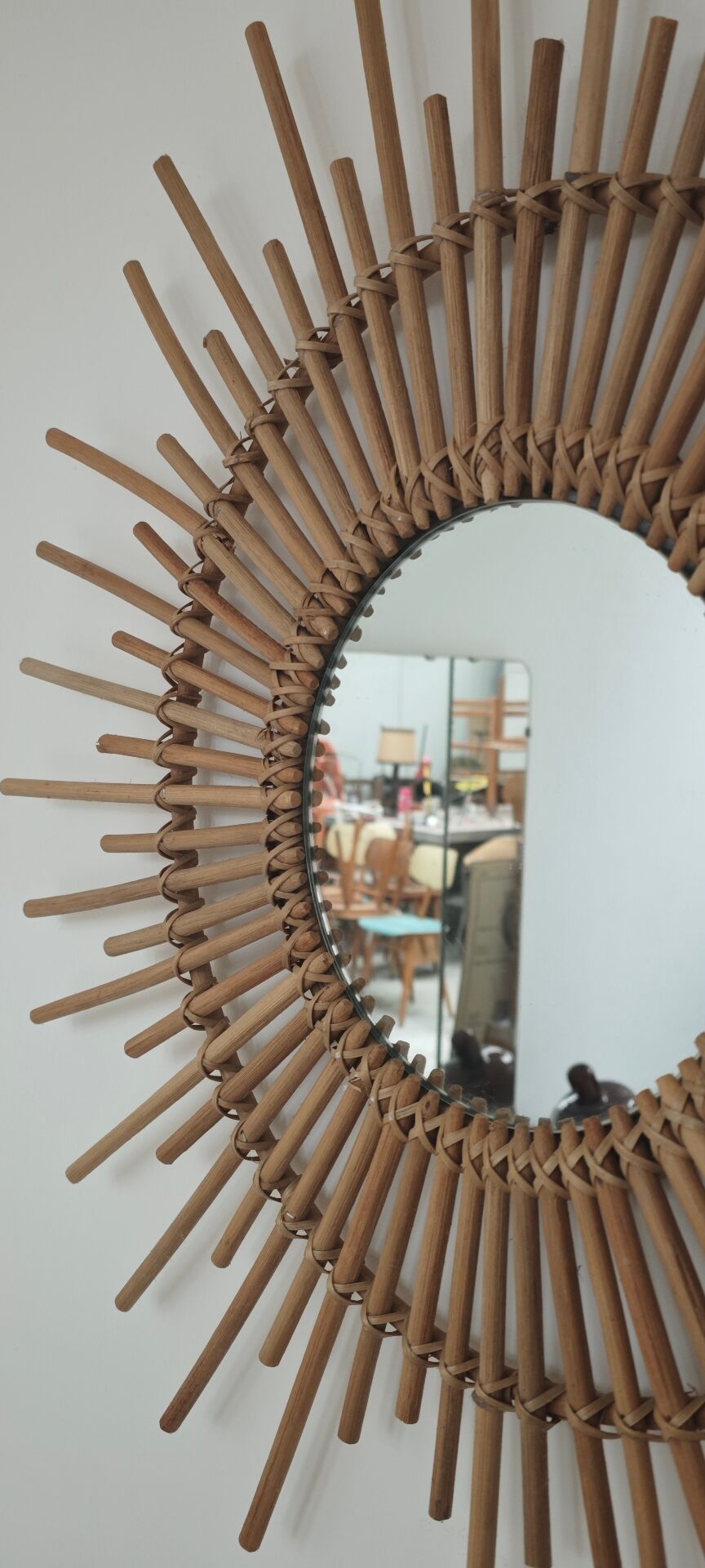 Rattan sun mirror 1970