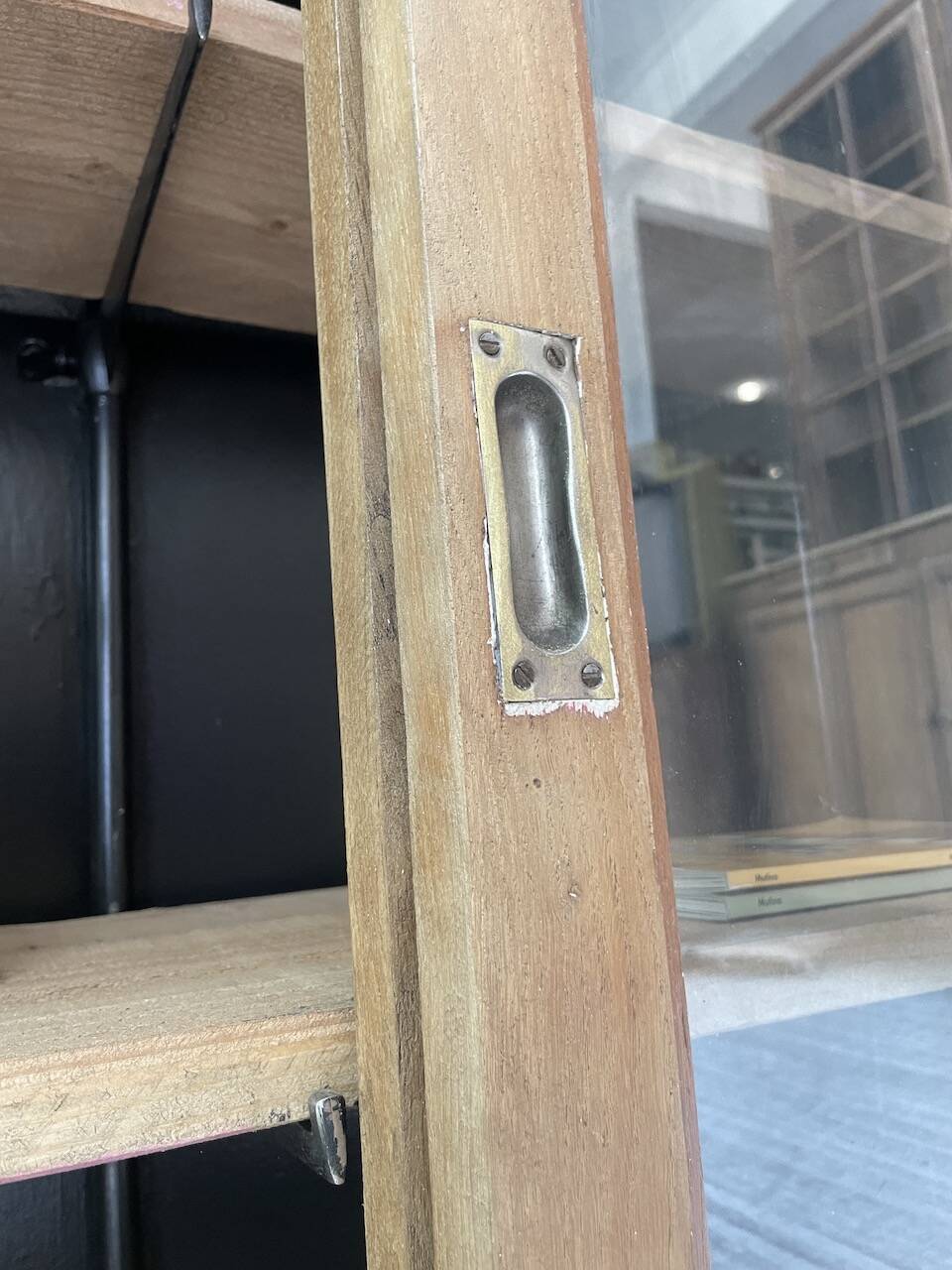 Oak sideboard with glass doors