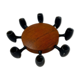 Digsmed teak and metal candle holder with 8 burners