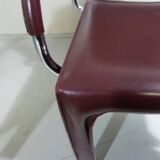 Chaises Arcadia en cuir Arper Italie années 1980, set de 4