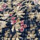 Antique hand-stitched boutis bedspread, floral fabric, 19th century.