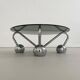 Sputnik Coffee Table in Chromed Metal and Smoked Glass
