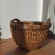 Vintage woven rattan basket - Traditional Asian wickerwork
