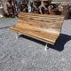 Antique garden bench made of cast iron and oak slats