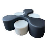 Set of coffee tables + poufs and seats - Molécule by La Cividina