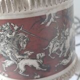 Pair of vintage brass/ceramic lamps