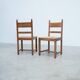 Set of six French dining chairs