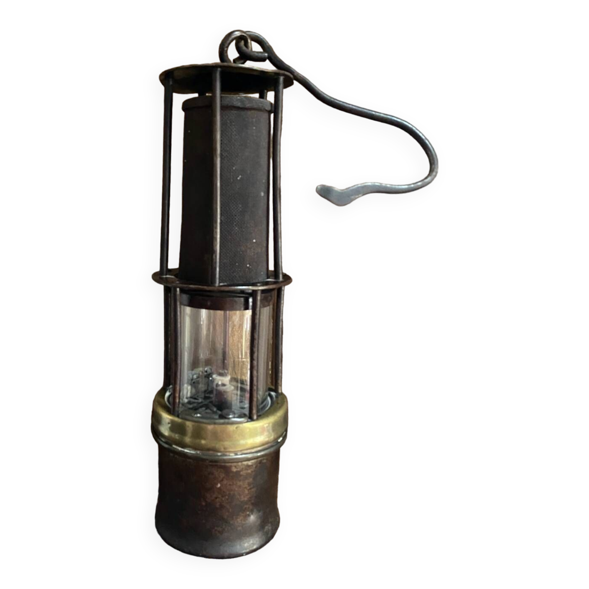 Old numbered miner's lamp