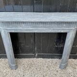 Half-moon Louis XVI Style Fireplace In Turquin Blue Marble Circa 1900
