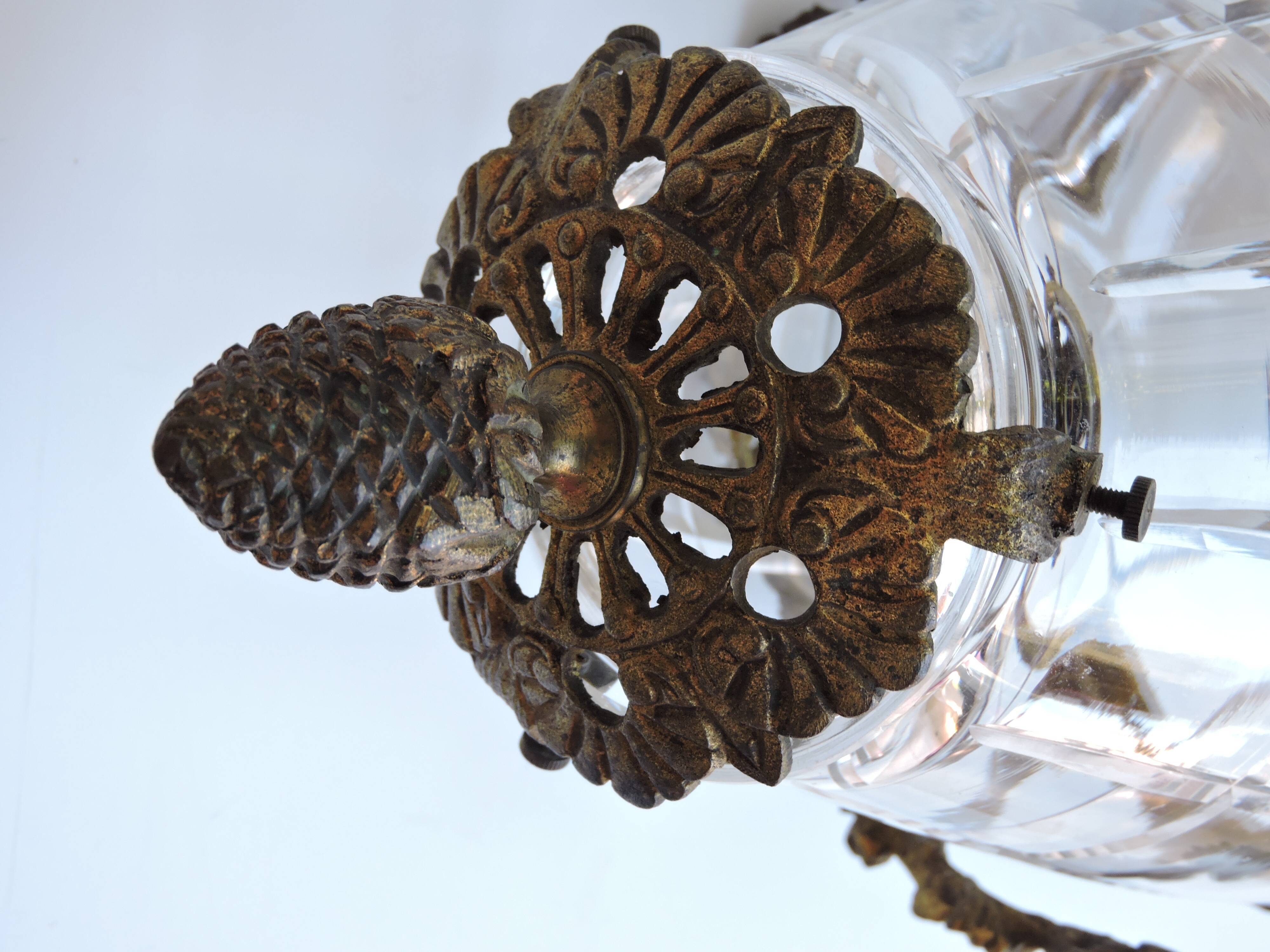 Lantern suspension of gilded bronze vestibule of the period of the XX th century