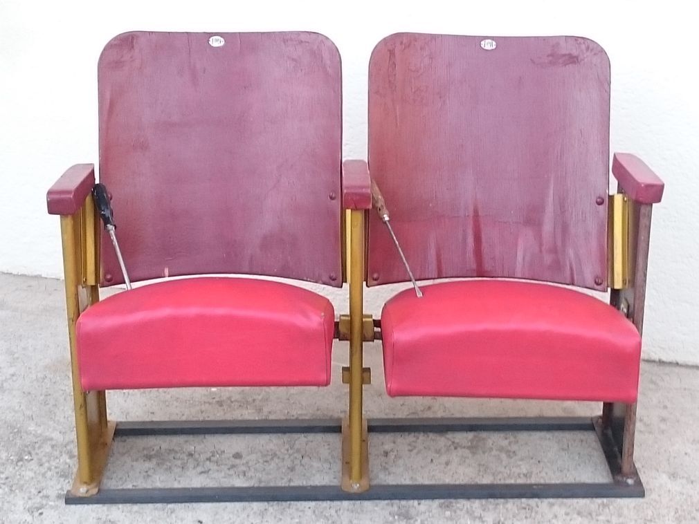 Vintage 1950s cinema chair