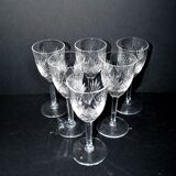 Set of 6 junon stemmed glasses cristallerie lorraine lemberg dlg chantilly h13.5