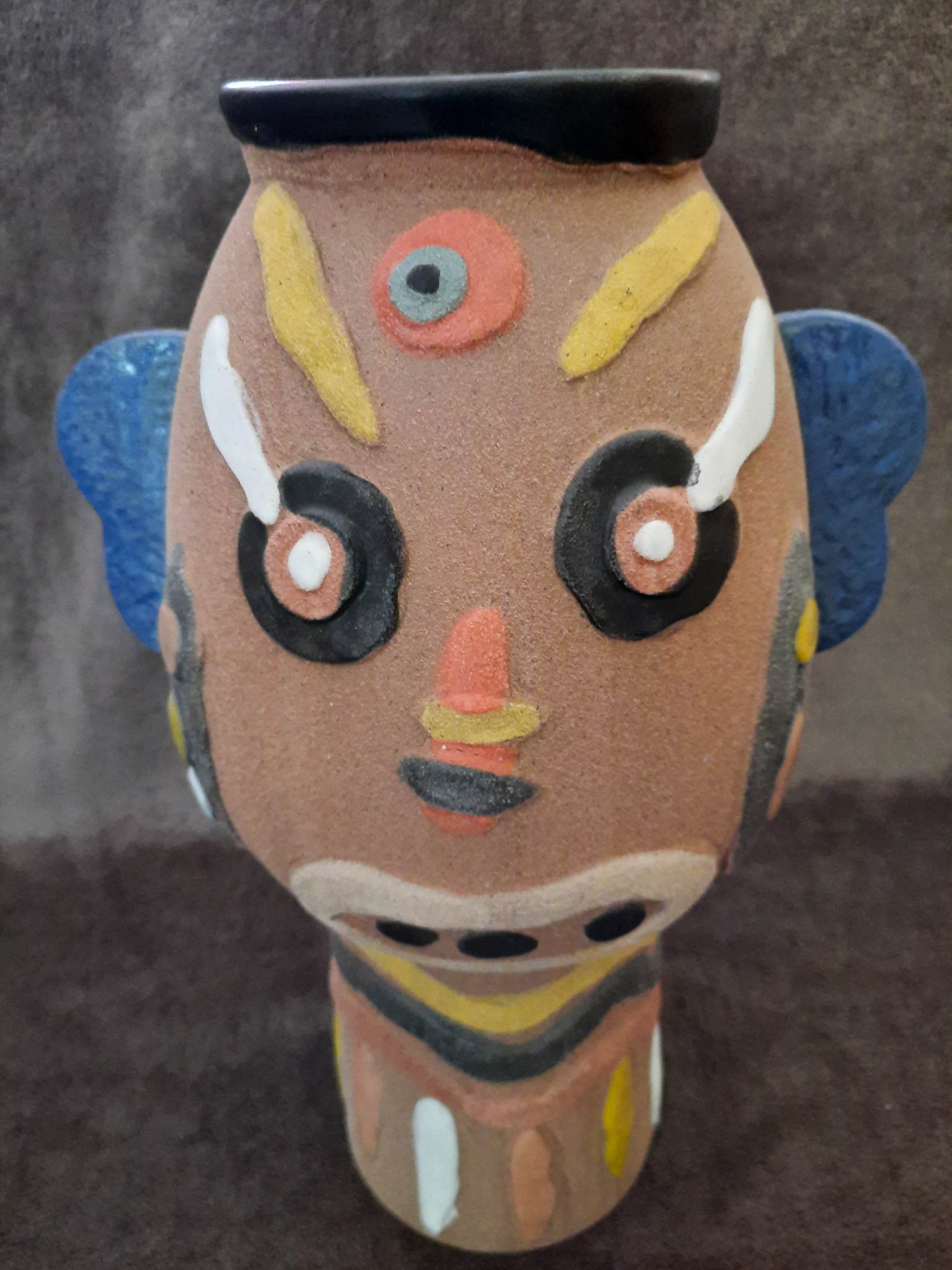 Madam Stoltz ethnic style stoneware vase