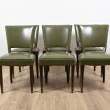 Leather and wood bistro chairs