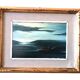 Marine painting oil on panel lake view - 1962