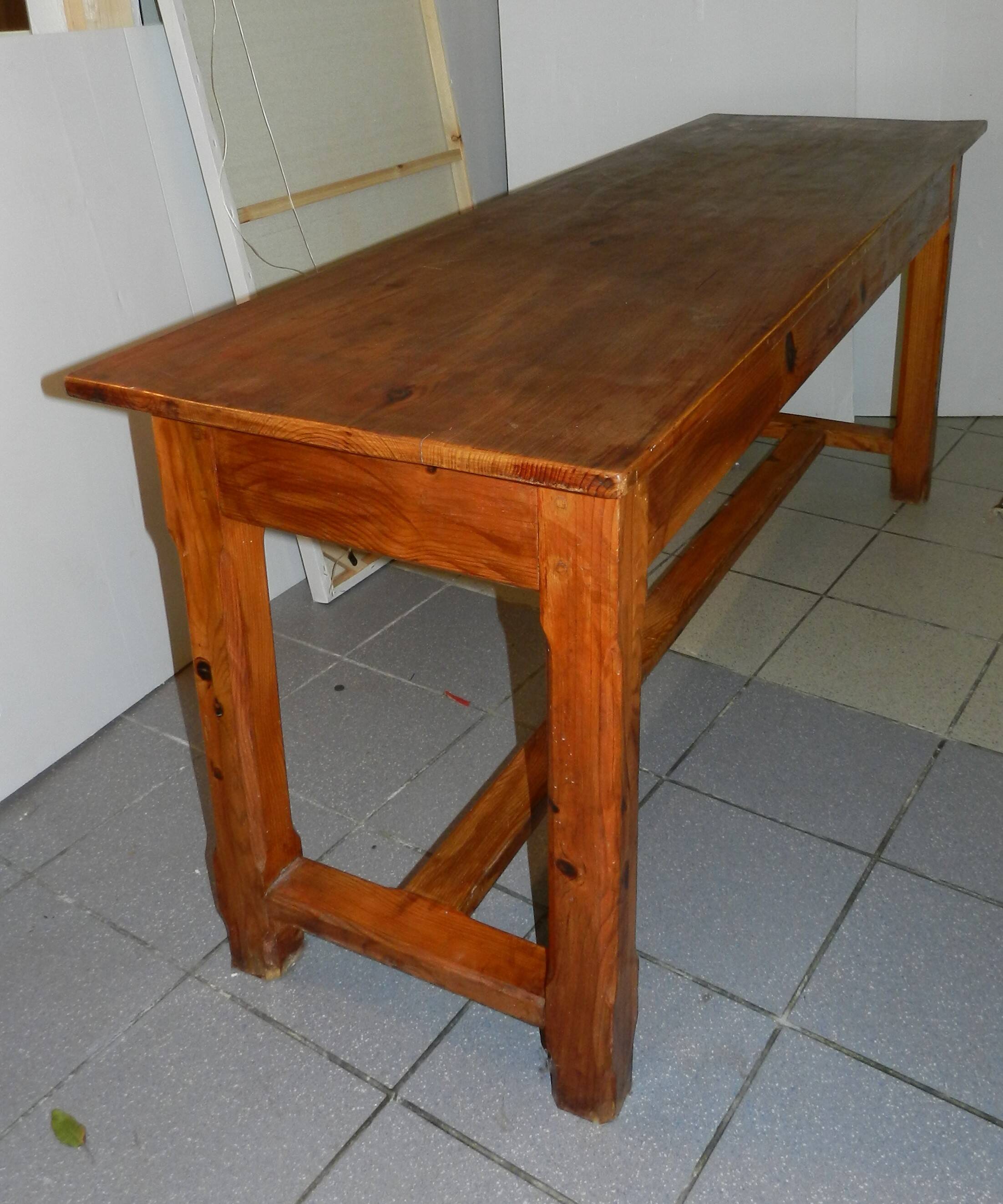 Wooden farm table