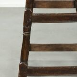 Antique English oak stool / joint stool from the 18th century