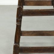 Tabouret en chêne anglais ancien / tabouret à joints du XVIIIe siècle