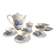 French Vintage Luneville porcelain coffee set