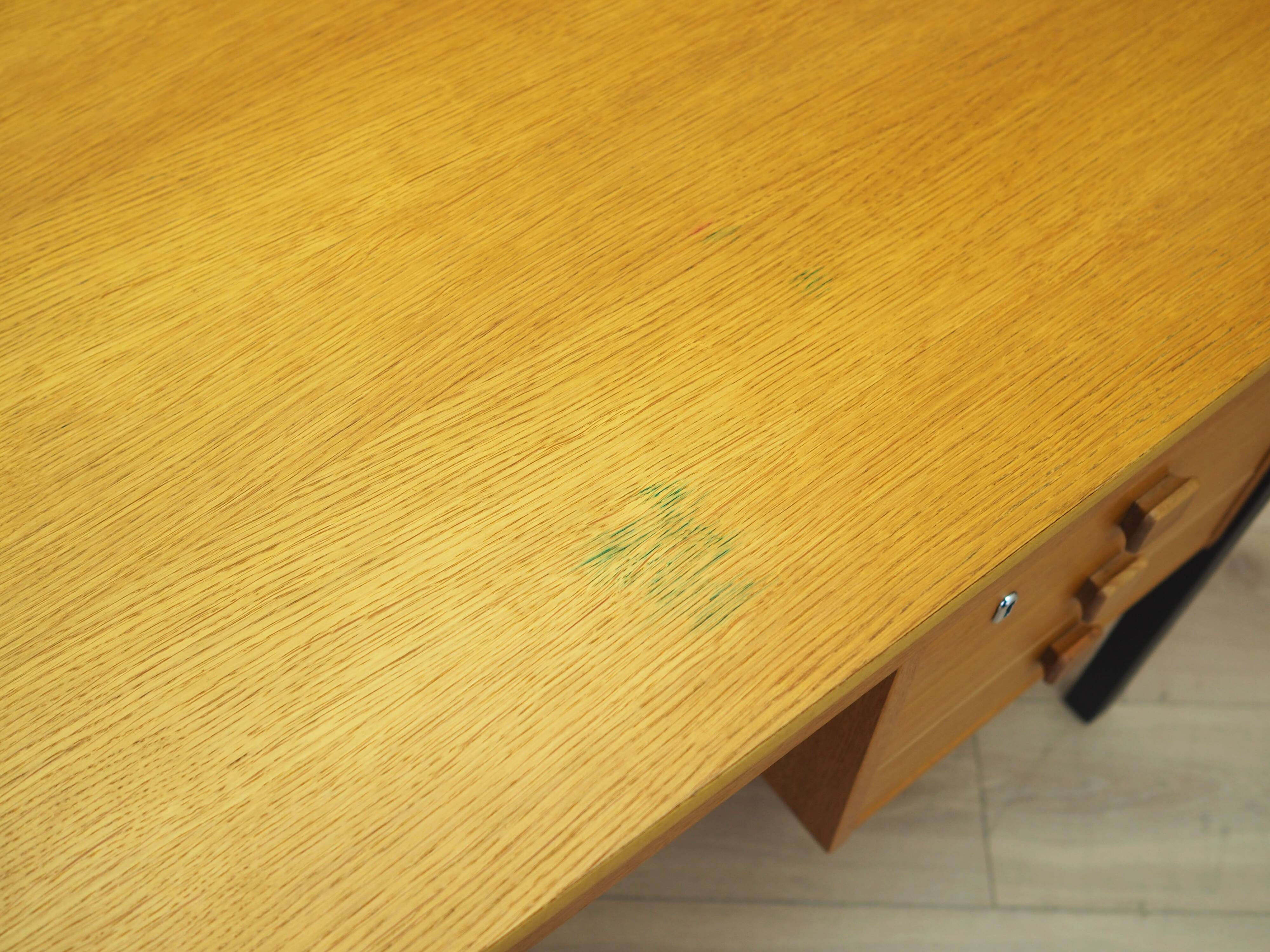 Ash desk, Danish design, 1970s, manufacturer: Domino Møbler