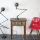 Lampe Jielde industriel Jean Louis Domecq 2 bras vernis brillant