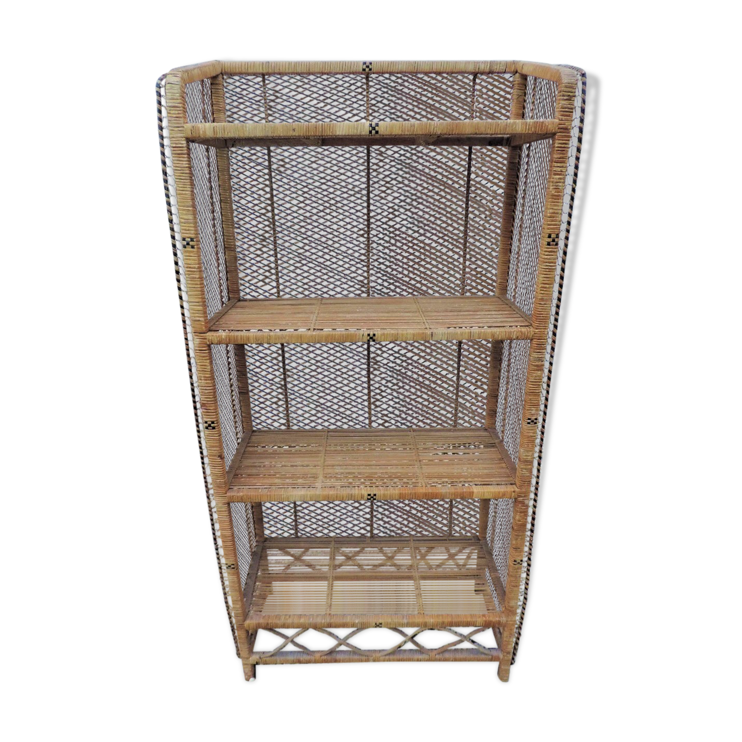 Rattan shelf