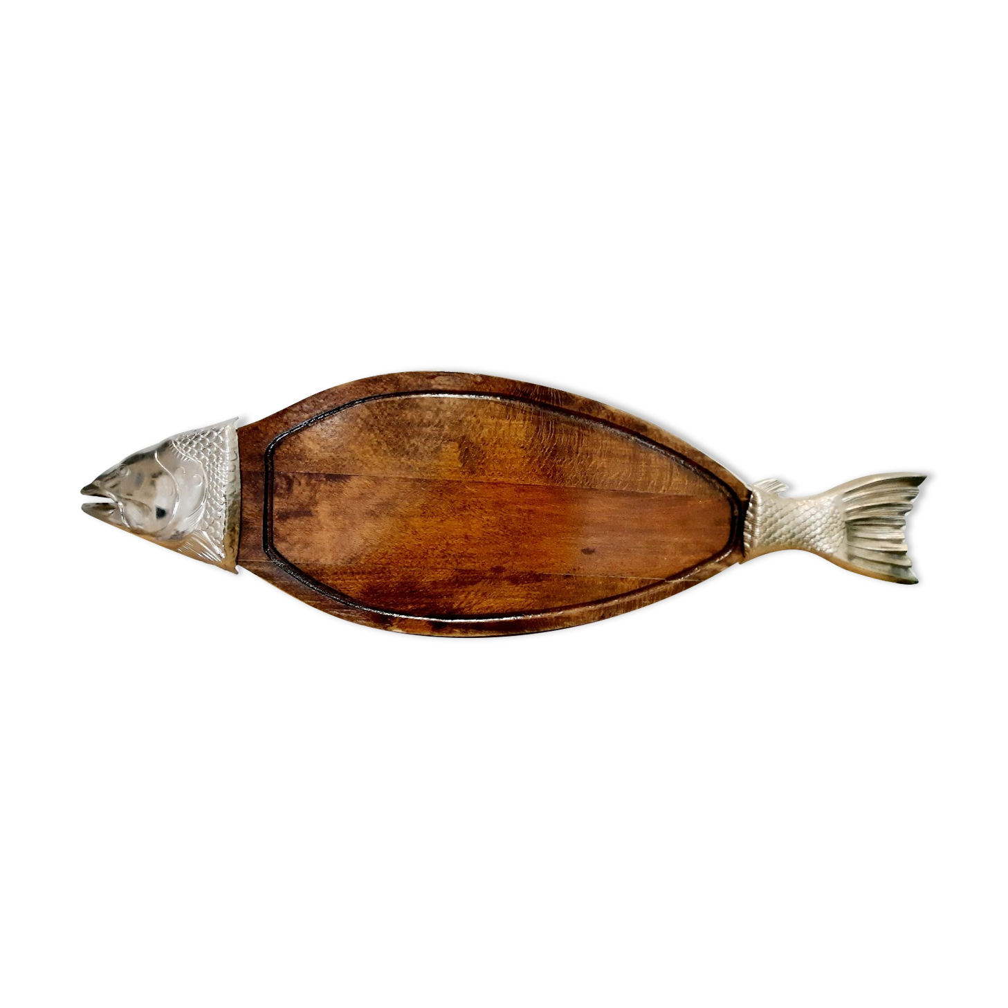 Vintage wood fish tray