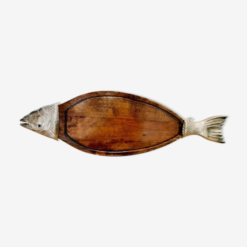 Vintage wood fish tray