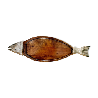 Vintage wood fish tray