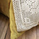 Lot de 3 coussins velours jaune