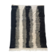 Tapis Kilim berbère marocain écru et noir 292x193cm