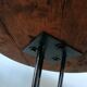 Pair of round vintage bistro tables, pedestal table