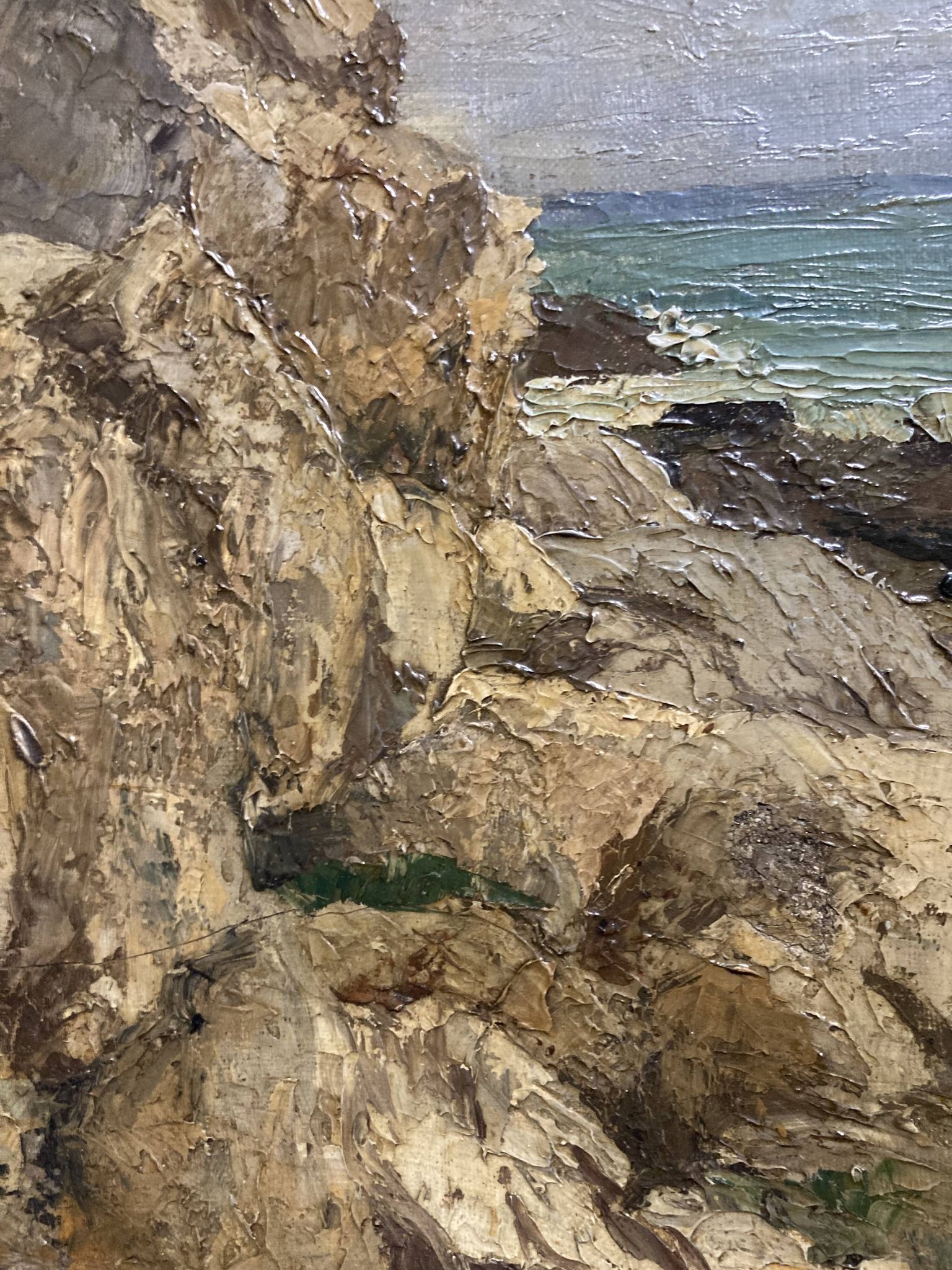Johan Adolf HAMMES (1905-1994), Le Mauvais temps aux Pierrières, huile