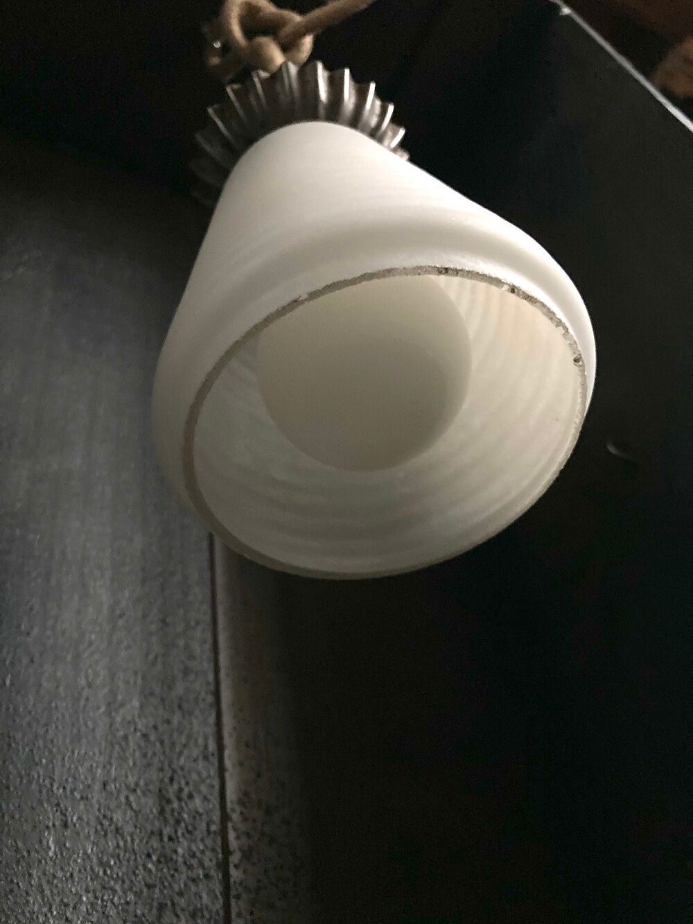 Walk cone white and metal