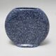 Blue speckled pink disc vase from the 1980s.