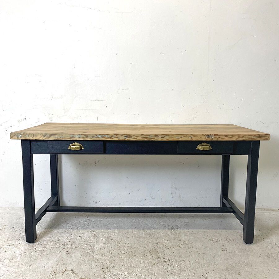 Table de ferme en Sapin vintage 50's