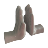 Pair of vintage ceramic handenders