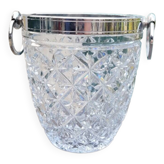 Chiseled glass champagne bucket