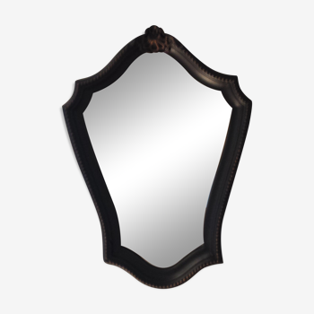 Old anthracite gray mirror 33x47cm