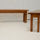 Pair of brutalist benches. Wood. France. Circa 1960.