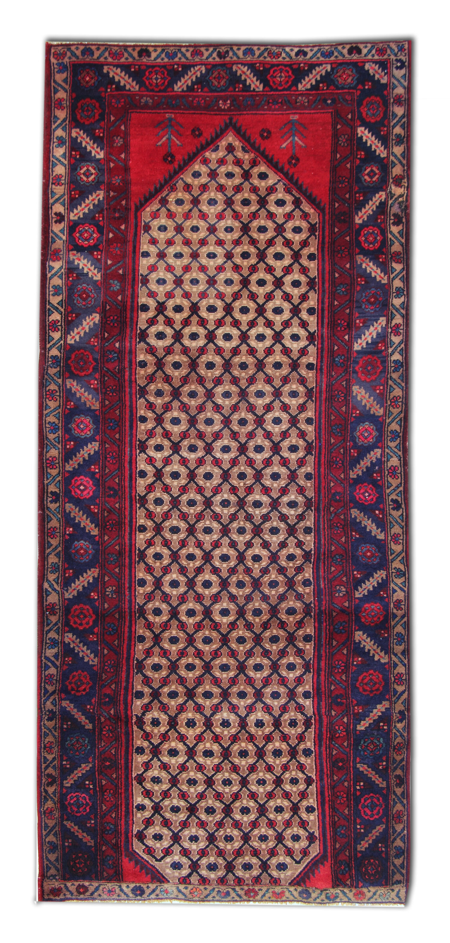 Rug handwoven oriental persian carpet 115x260cm