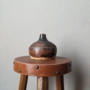 Pyrite stone soliflore handmade pottery country decoration
