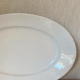 Large oval white earthenware dish