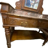 Marble toilet table with removable glass