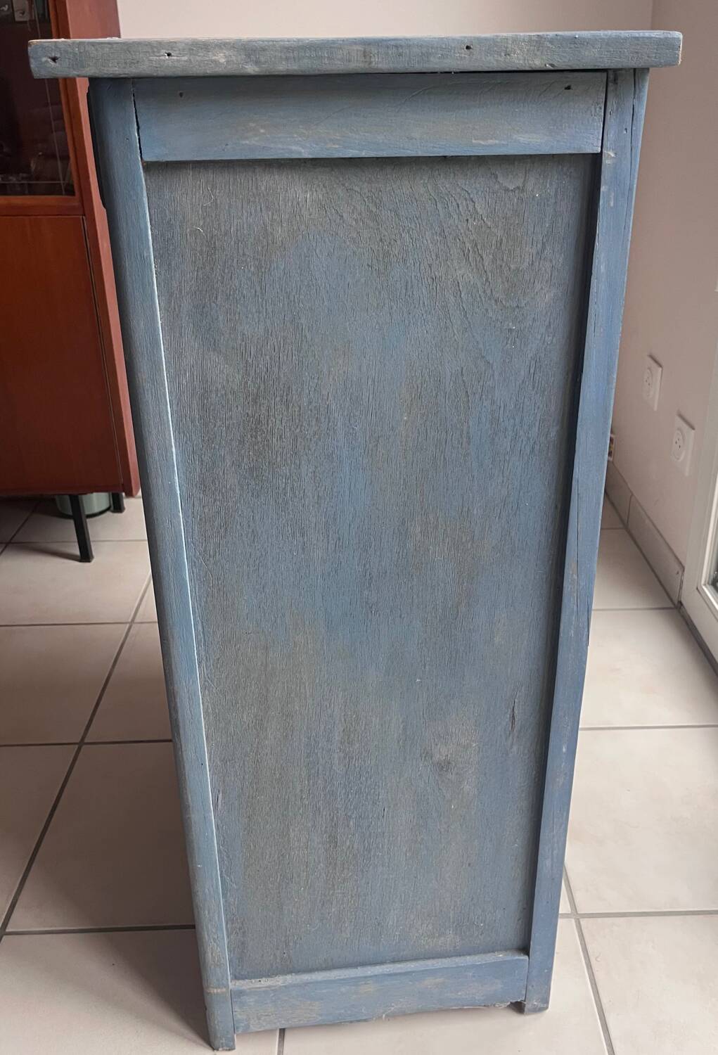 Confiturier, ancien buffet Parisien, patiné bleu