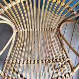 60's rattan fan chair